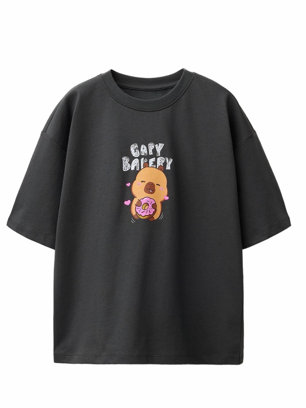 Zara Capybara Capyfun Print Short Sleeve T-Shirt Girls 9-10 Years